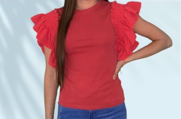 Ruffle Sleeve Top