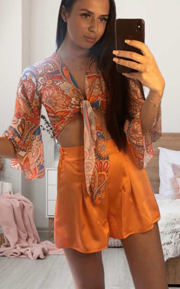 Paisley Tie Front Co Ord