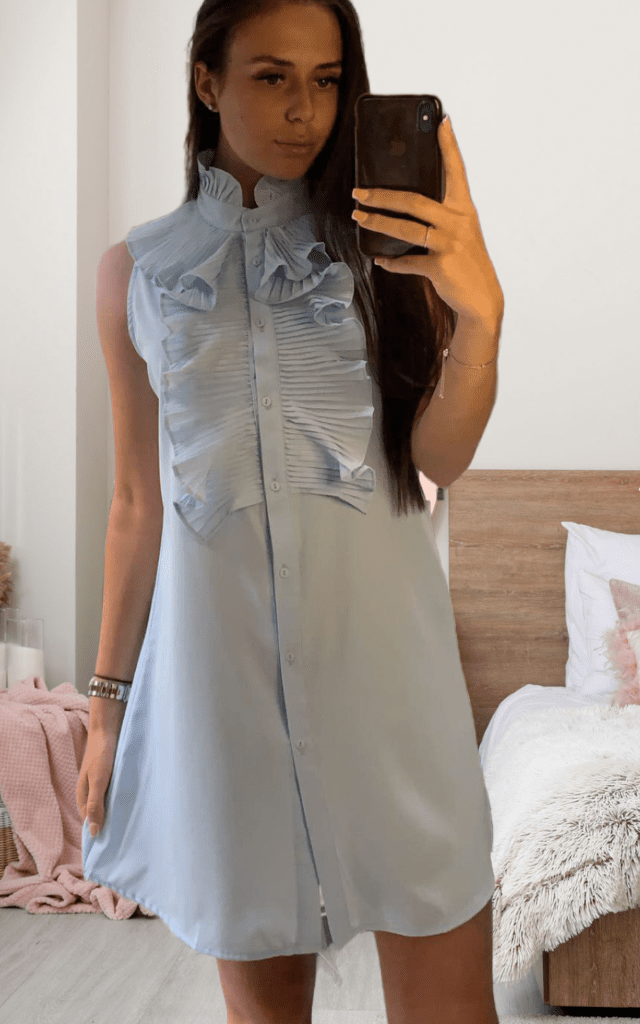 Frill Detail Smock Dress
