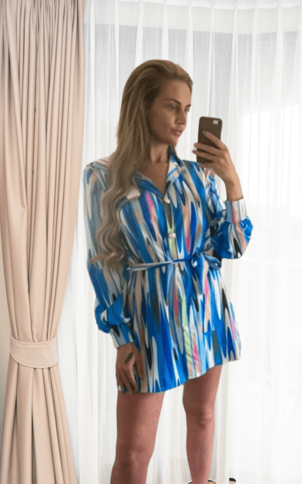 Vibrant Print Shirt Dress