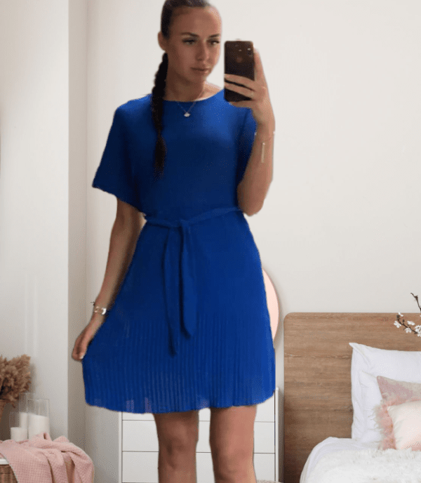 Pleated Mini Dress